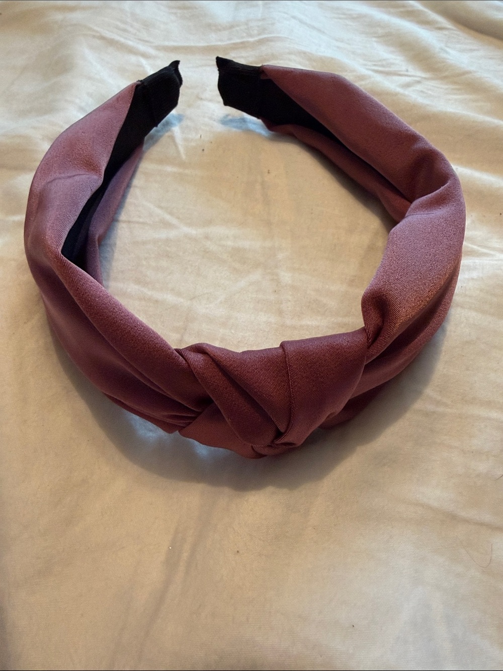 Knot Front Fabric Headband - Dusty Rose